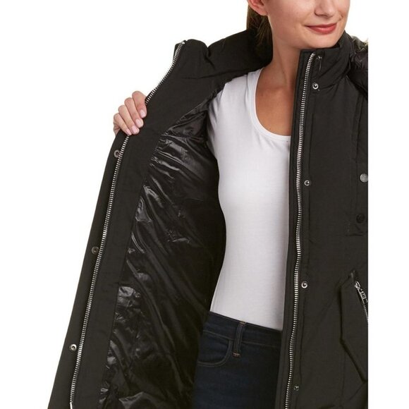 Nicole Benisti Nb Series Down Filled Fur Trim Parka Coat Jacket Black Size XS - Picture 7 of 16